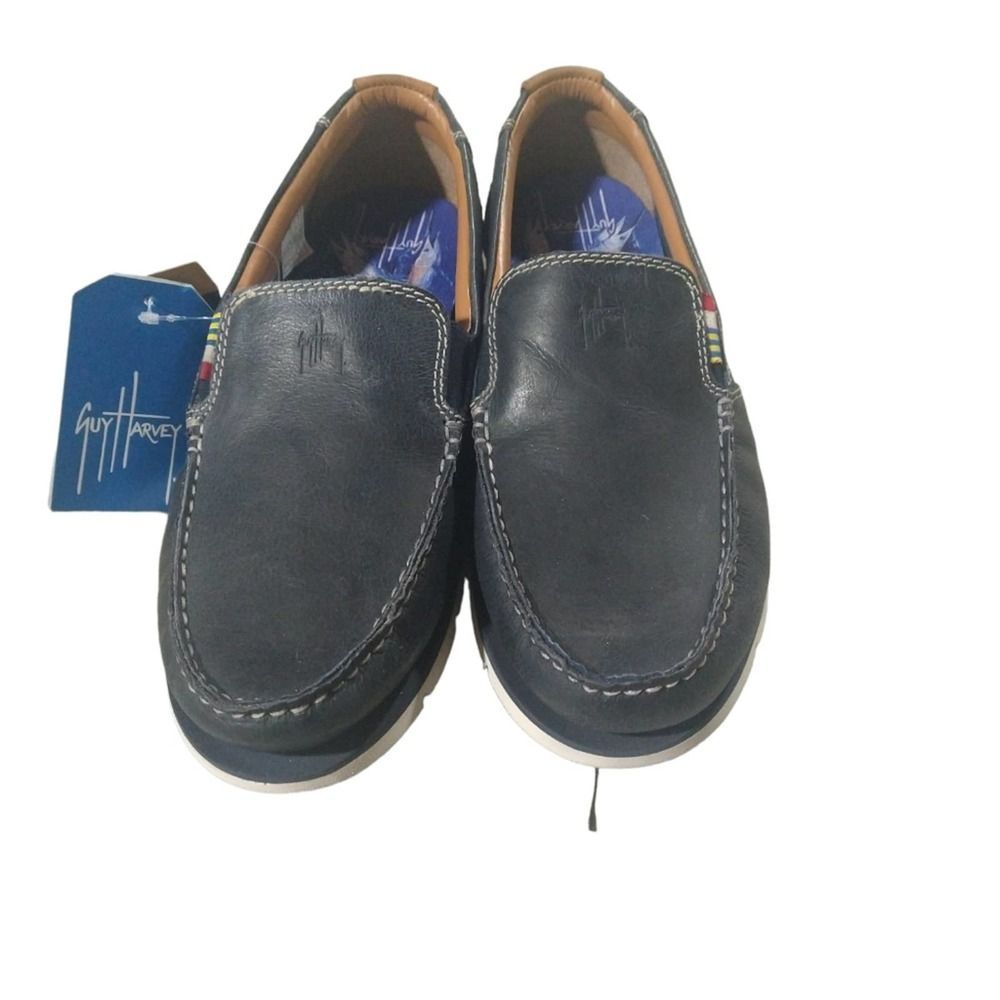 NEW With Tags Guy Harvey Navy Boat Shoe, 6.5
